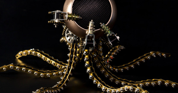 1060pcs metal model kits diy steampunk mechanical octopus with speaker ...