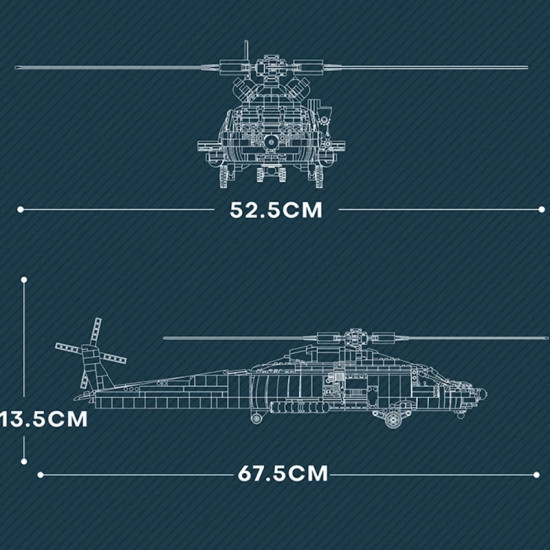 hh-60j search and rescue aircraft 1136pcs