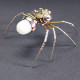 122pcs diy steampunk metal spider puzzle toy with nut light