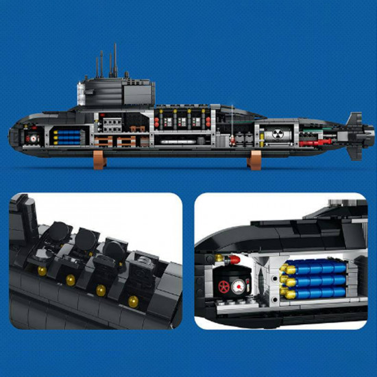 nuclear submarine 1497pcs