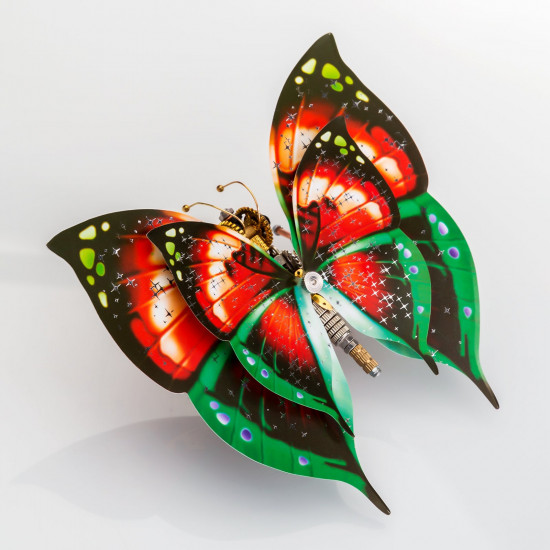 150pcs red and green swallowtail butterfly assembly steampunk model kit