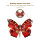 150pcs steampunk 3d orange-red peacock butterfly model assembly kit