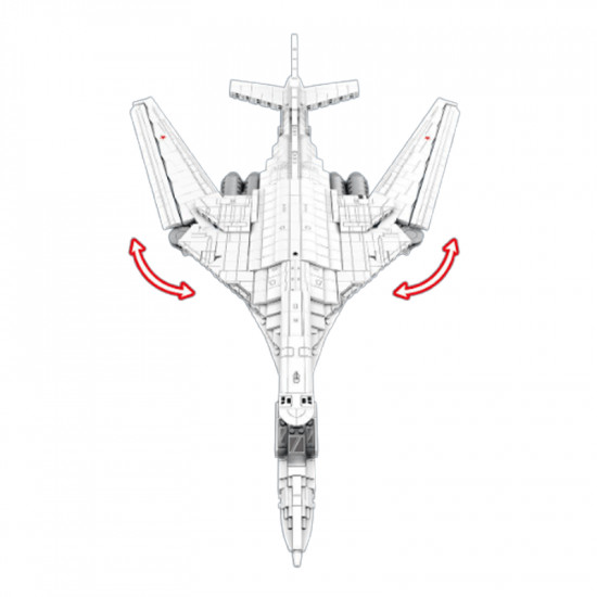 tu-160 strategic bomber 1597pcs