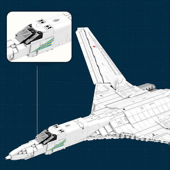 tu-160 strategic bomber 1597pcs