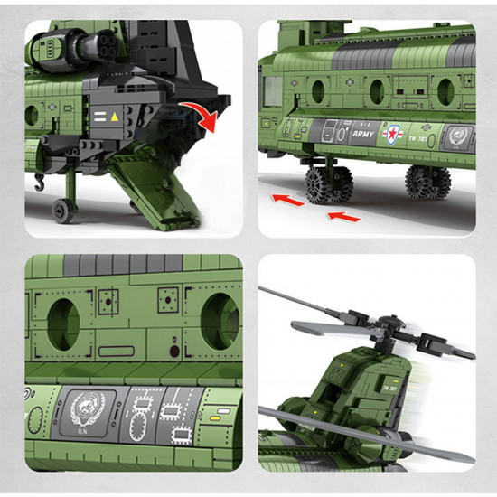 transport helicopter 1621pcs