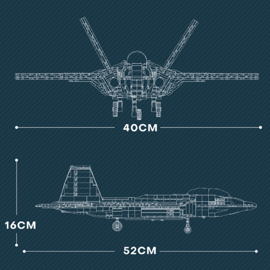 f-22 raptor 1836pcs