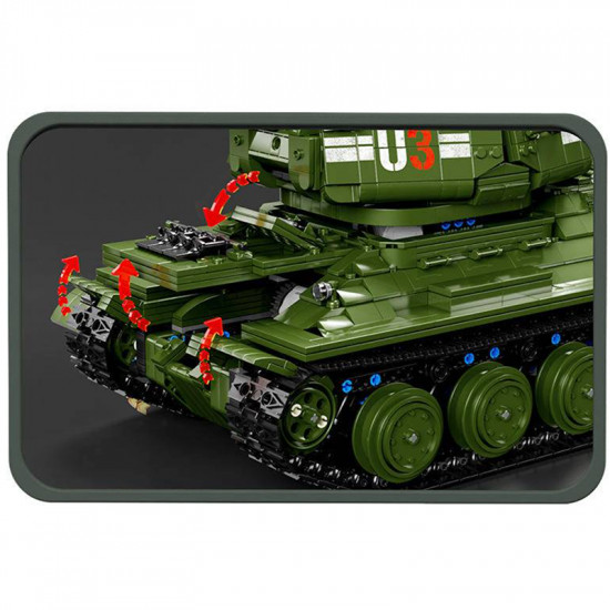 remote controlled t34 tank 2051pcs