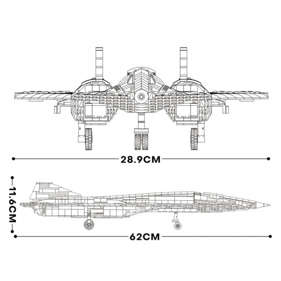 sr-72 reconnaissance aircraft 2070pcs