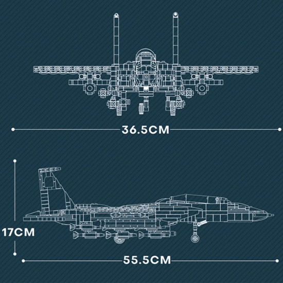 f-15 strike eagle 2215pcs