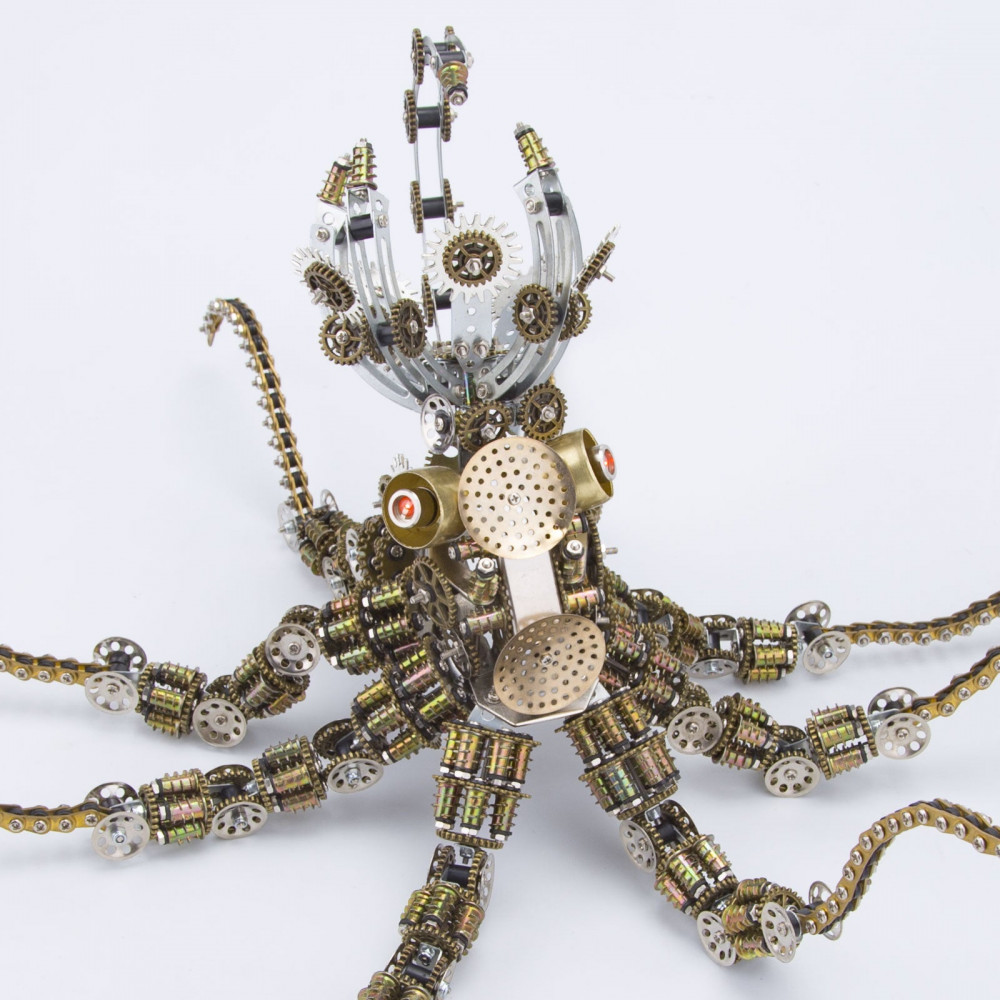 2400pcs+ planet on steampunk mechanical octopus metal model kit ...