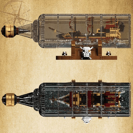 the ultimate ship in a bottle 2487pcs