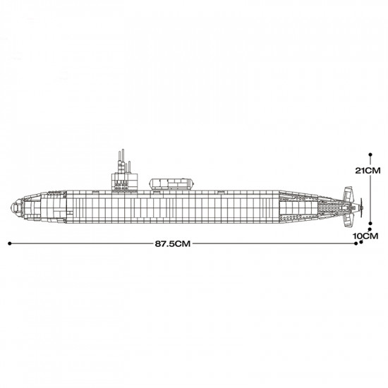 military los angeles-class ssn submarine 2987pcs