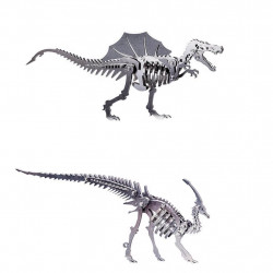 2pcs 3d diy metal assembly stainless steel puzzle spinosaurus spinosaurus dinosaurs model