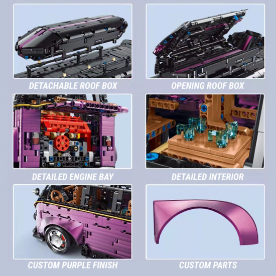 widebody satin purple campervan 3298pcs