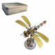 3d diy dragonfly steampunk mechanical insect metal assembly model kit (kit version/208pcs)