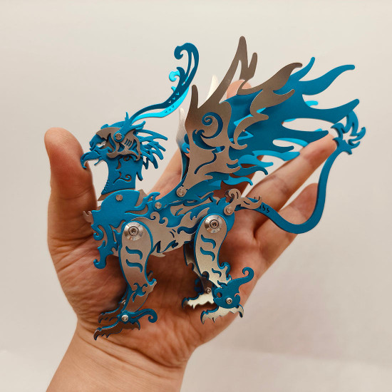 3d diy metal eagle monster mutant animal 3d metal puzzle 69+pcs