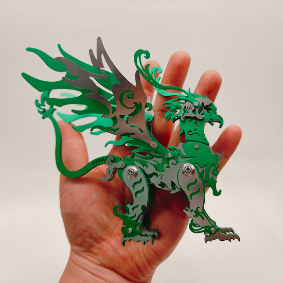 3d diy metal eagle monster mutant animal 3d metal puzzle 69+pcs