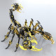 3d diy metal scorpion kits mechanical model building kits assembly toy for halloween