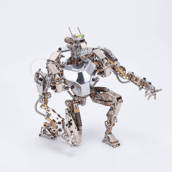 3d metal led humanoid service robot mecha big articulated action figure 700+pcs (presale)