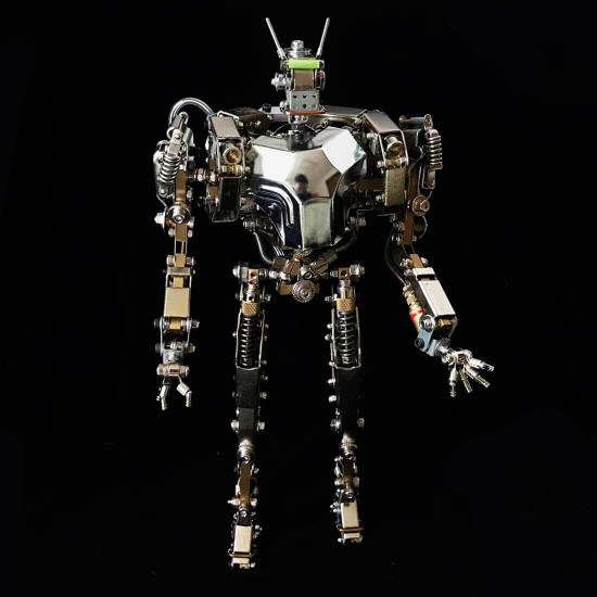 3d metal led humanoid service robot mecha big articulated action figure 700+pcs (presale)