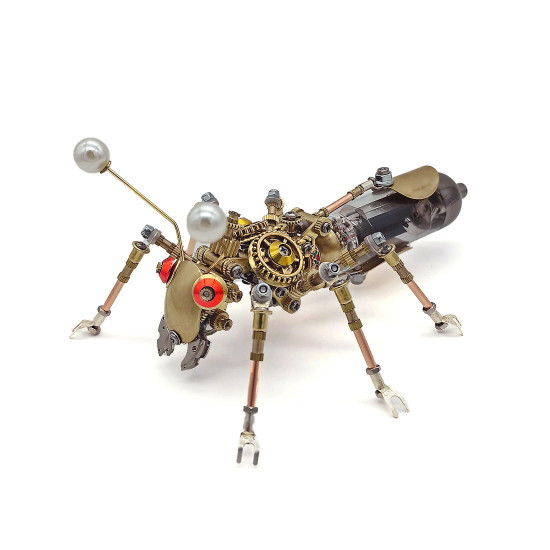 3d metal puzzle female ant steampunk insect diy assembly model 300+pcs