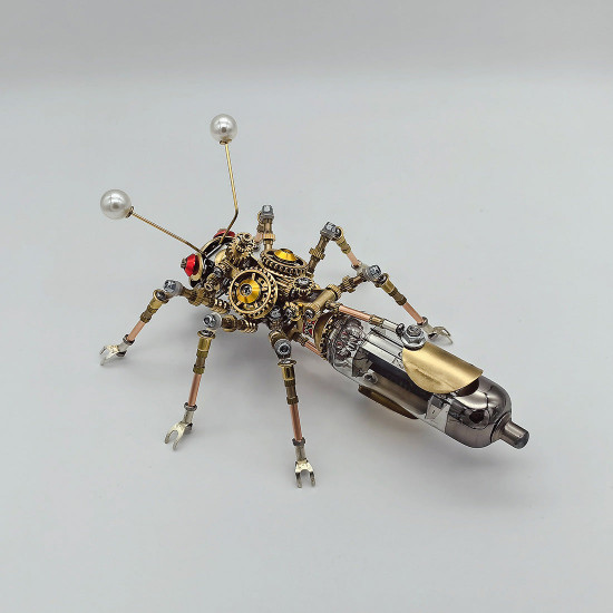 3d metal puzzle female ant steampunk insect diy assembly model 300+pcs