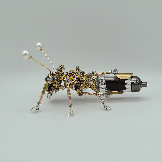 3d metal puzzle female ant steampunk insect diy assembly model 300+pcs