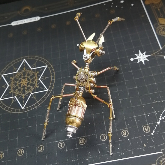 3d metal puzzle little ant steampunk insect diy assembly model 150+pcs