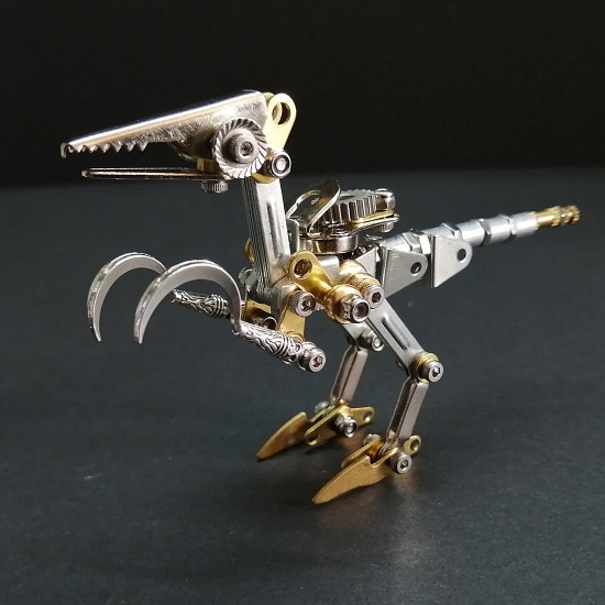 3d metal puzzle therizinosaurus mechanical assembly model 100+pcs