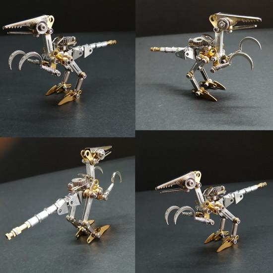 3d metal puzzle therizinosaurus mechanical assembly model 100+pcs