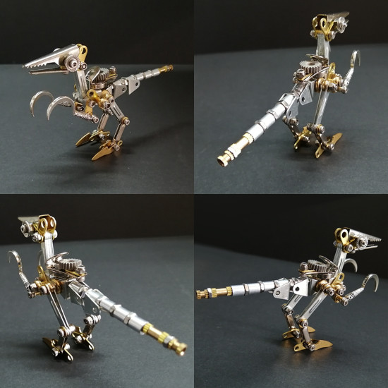 3d metal puzzle therizinosaurus mechanical assembly model 100+pcs