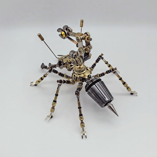 3d metal puzzle worker ant steampunk insect diy assembly model 400+pcs