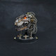 3d metal steampunk mechanical dinosaur skull head model kits