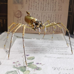 3d mini long-legged spider model steampunk diy metal puzzle assembly