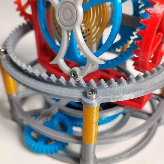 3d printed tourbillon mechanical clock