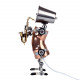 3d steampunk metal band musician trumpet model saxophone robot table lamp crafts