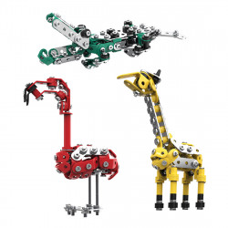 3pcs/ set diy metal flamingo giraffe crocodile toy animal model set