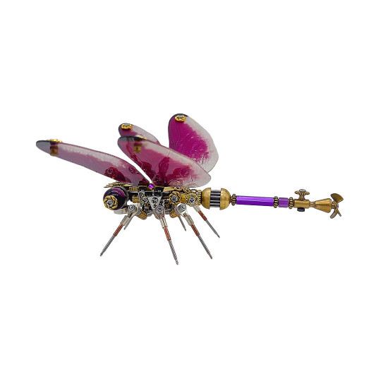 3pcs/set steampunk dragonfly 3d metal puzzle for adults