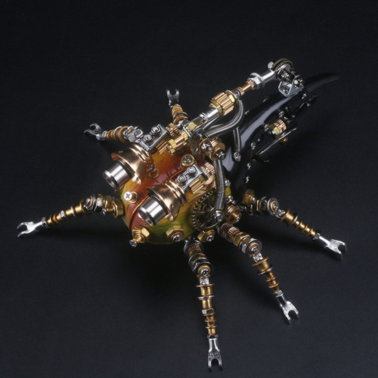 417pcs metal 3d diy mechanical assembly eastern dynastes tityus insect model kit