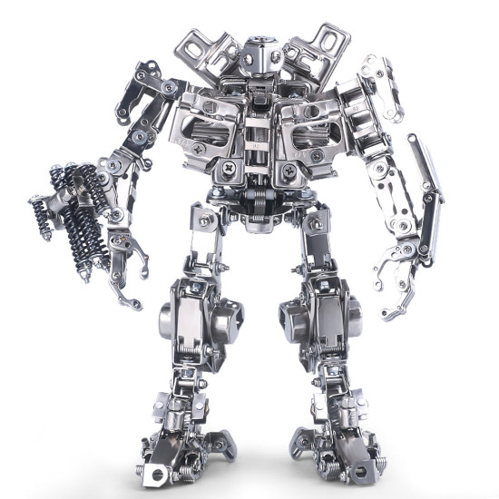 532pcs bee robot assembly metal big fighting mecha soldier puzzle model kit 3d sculpture