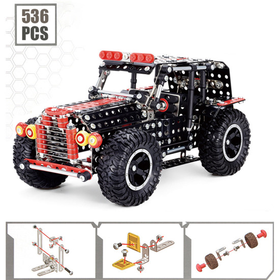 536pcs metal off-road vehicle model building kit for ages 8+ stem engineering education toy