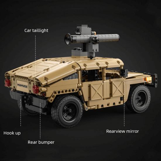 remote controlled humvee 627pcs