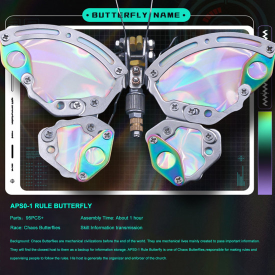 95pcs 3d chaos butterfly effect steampunk model kit