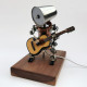 steampunk style assembled 3d metal musician bassists model lamp 2-in-1desk decor  crafts