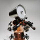 steampunk style assembled 3d metal musician bassists model lamp 2-in-1desk decor  crafts