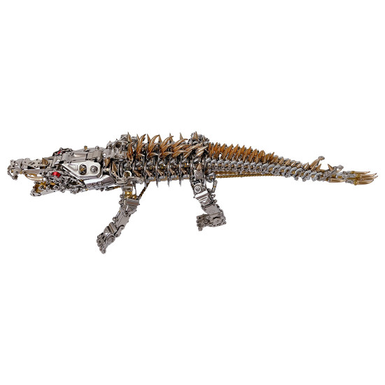 crocodile 3d diy mechanical metal assembly model (1500+pcs)