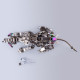 custom 714pcs assembled metal electronic plague-a 3d mecha mouse model toy with bluetooth stereo