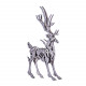 4pcs diy 3d assembly stainless steel fox elk beast unicorn puzzle toy model