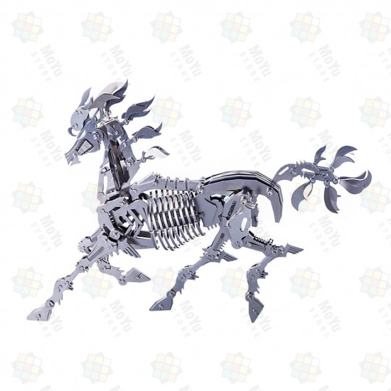diy 3d stainless steel assembly big horse model