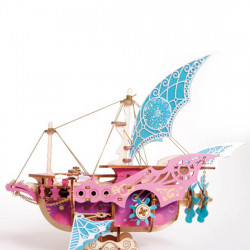 diy fantasy arabian spaceship 3d wooden steampunk boat toy model